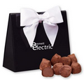 Cocoa Dusted Truffles in Black & White Triangular Gift Box